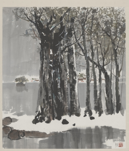 《冬雪》 吳冠中